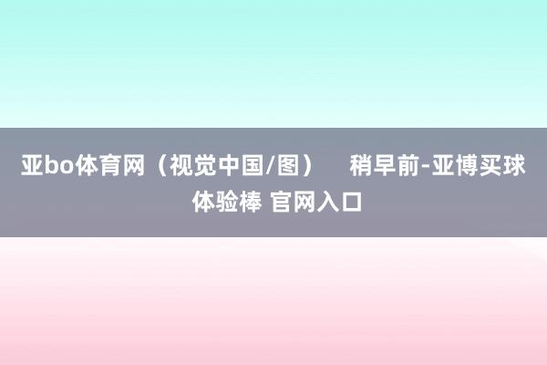 亚bo体育网（视觉中国/图）    稍早前-亚博买球 体验棒 官网入口