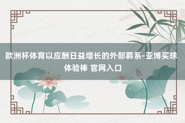 欧洲杯体育以应酬日益增长的外部羁系-亚博买球 体验棒 官网入口