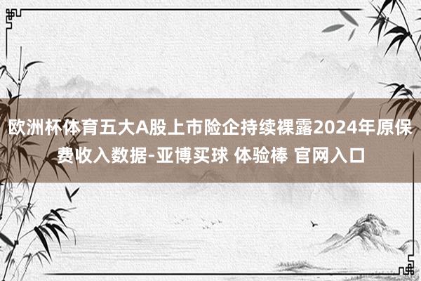 欧洲杯体育五大A股上市险企持续裸露2024年原保费收入数据-亚博买球 体验棒 官网入口