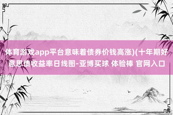 体育游戏app平台意味着债券价钱高涨)(十年期好意思债收益率日线图-亚博买球 体验棒 官网入口